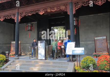 People visit Lion Forest Garden in Suzhou China. Lion Forest Garden is recognized with other classical gardens in Suzhou as a UNESCO World Heritage Si Stock Photo