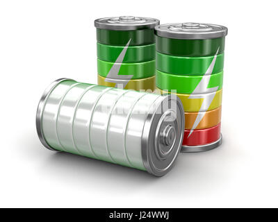 Batteries. Image with clipping path Stock Photo