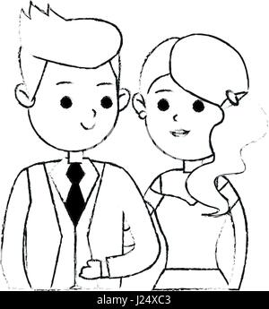 groom and bride icon image  Stock Vector
