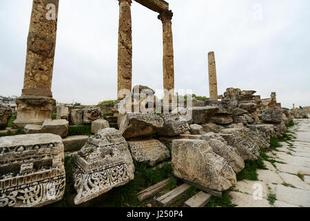 The ancient Roman city of Jerash in Jordan. Stock Photo