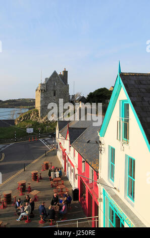 Historic buildings and castle, Baltimore, County Cork, Ireland, Irish Republic Stock Photo