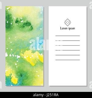 Art of watercolor stains of paint on watercolor paper. Grunge abstract vector background Stock Vector