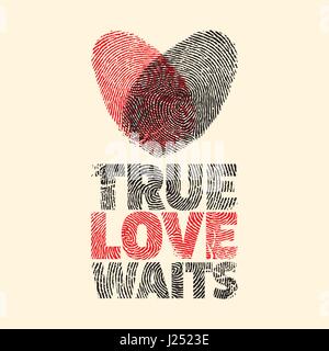 Christian print. True love waits Stock Vector Image & Art - Alamy