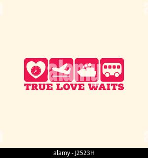 Christian print. True love waits Stock Vector Image & Art - Alamy