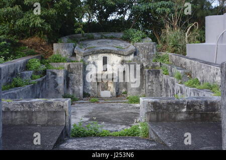 Turtleback tomb in Miyakojima, Japan Stock Photo