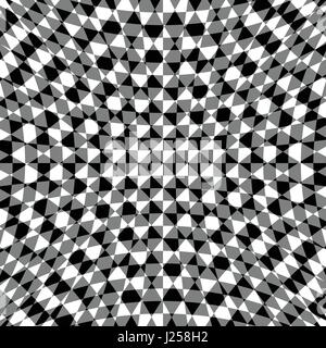 Black and white checkered curve pattern design for abstract background concept Stock Vector