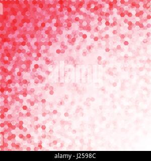 Shade of Red hexagon pattern design abstract background concept Stock Vector