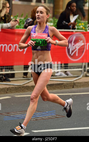 Elite women's competitor, 2017 Virgin Money London Marathon, London,  United Kingdom Stock Photo