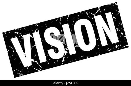 square grunge black vision stamp Stock Vector