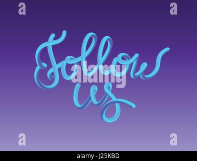 Follow us gradient illustration background for social networks Stock Vector