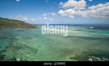 Aerial View: Le Morne Brabant, Mauritius Stock Photo
