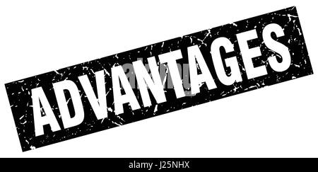 square grunge black advantages stamp Stock Vector