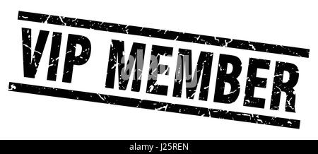 square grunge black vip member stamp Stock Vector Image & Art - Alamy