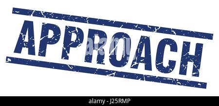 square grunge blue approach stamp Stock Vector Image & Art - Alamy