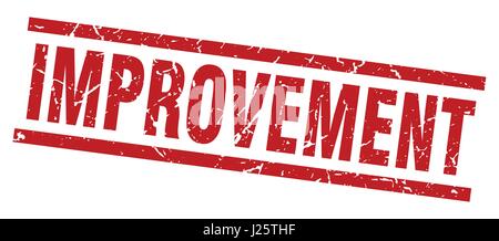 square grunge red improvement stamp Stock Vector