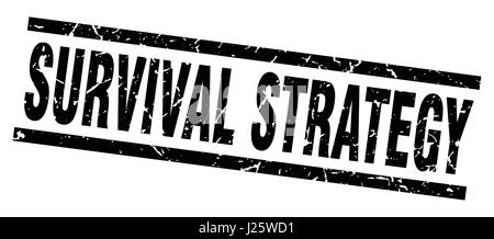 square grunge black survival strategy stamp Stock Vector Image & Art ...