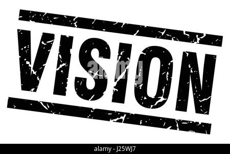 square grunge black vision stamp Stock Vector