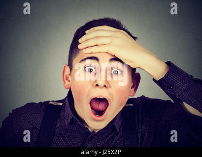 portrait of surprised young man Stock Photo