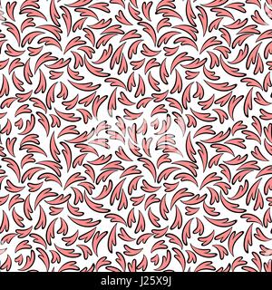 Love seamless pattern with red hearts. Vector illustration. Stock Vector