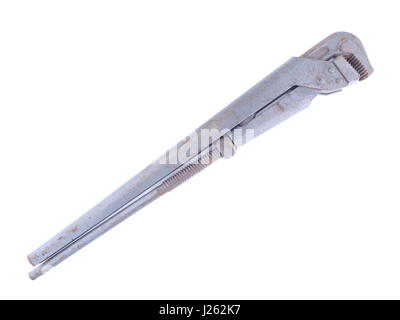 Adjustable wrench on white background Stock Photo