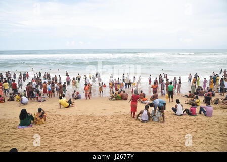 Crowed beach at Puri, Odessa, India Stock Photo