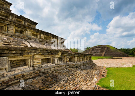 Detail of a pyramid at the El Tajin archaeological site in the State of Veracruz, Mexico Stock Photo