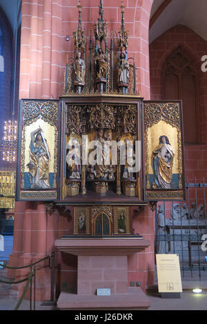 Triptuch inside the Frankfurt Cathedral, Frankfurt am Main, Germany, Europe Stock Photo