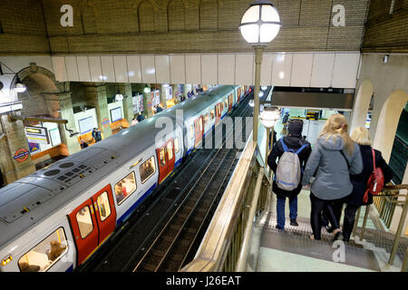 Gloucester Road underground tube station in London, England, UK, Europe Stock Photo