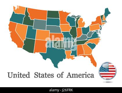 USA map Stock Vector