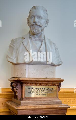 Wien, Justizpalast, Alexader von Wielemans Edler von Monteforte Stock Photo