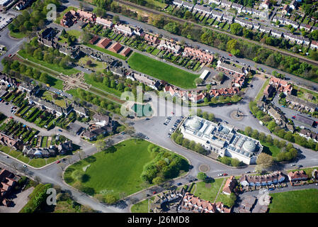 An aerial view of Port Sunlight, Wirral, Merseyside, North West England Stock Photo