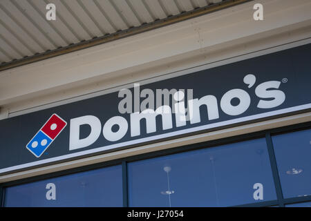 Dominos pizza logo sign England UK Stock Photo - Alamy