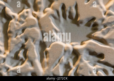 Kirsh Family reception in York Gate. Portland stone was milled using a CNC router (Computer Numerical Controlled carving) with a pattern inspired by t Stock Photo