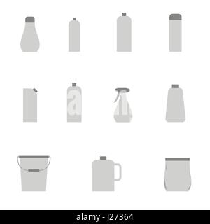 Bottle icon set Stock Vector