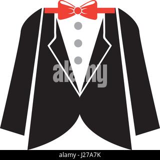 elegant masculine suit clothes icon Stock Vector