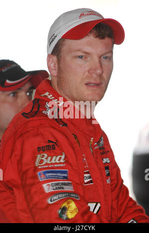 HOMESTEAD, FL - NOVEMBER 17: Dale Earnhardt Jr., driver of the #8 Budweiser Chevrolet, standing in the garage  during practice for the NASCAR Nextel Cup Series Ford 400 at Homestead-Miami Speedway, sits in the garage Following practice for the NASCAR Nextel Cup Series Ford 400 at Homestead-Miami Speedway on November 17, 2007 in Homestead, Florida. Credit: mpi04/MediaPunch Stock Photo