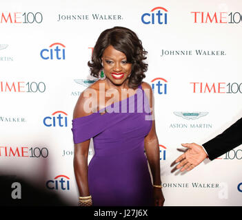 New York, USA. 25th Apr, 2017.  Viola Davis attends the 2017 Time 100 Gala at Jazz at Lincoln Center on April 25, 2017 in New York City. Credit: The Photo Access/Alamy Live News