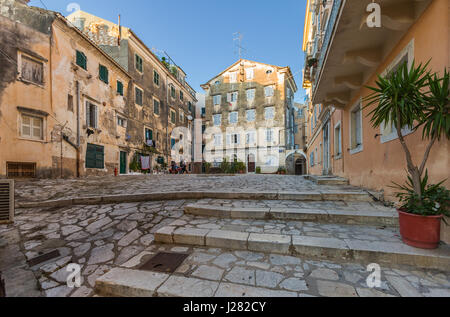 Corfu, Greece - August 18, 2015: Traditional architecture on Corfu island, Greece Stock Photo