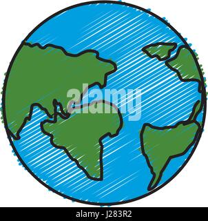 earth planet with global geographys continents Stock Vector Image & Art ...