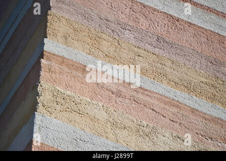Stone wall background - side view. Stock Photo