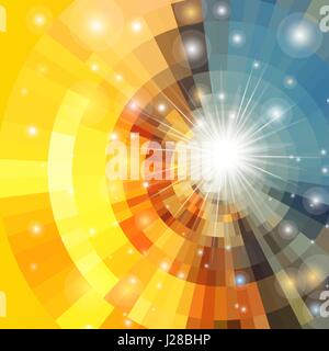 Abstract vector sunrise circle Stock Vector