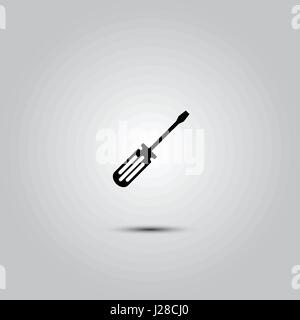 screwdriver icon. One of set web icons Stock Vector