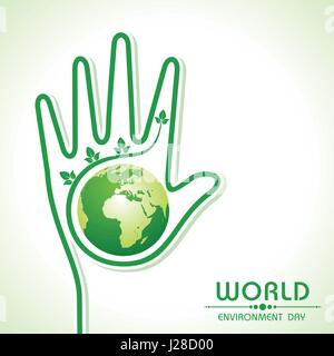 World environment day greeting - save nature concept stock vector Stock Vector