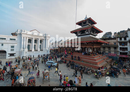 Nepal, Central Region, Kathmandu, Hindu Temple, Maju Dega and Gaddi Baithak at Durbar Square in Kathmandu Stock Photo