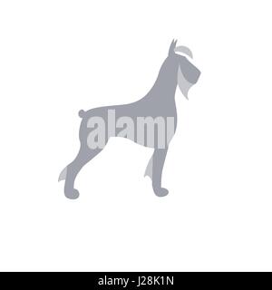 Giant Schnauzer dog vector isolated illustration sign Stock Vector