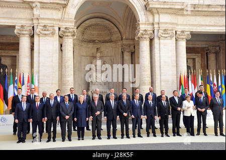 Celebrations of the 60th anniversary of the Treaties of Rome  Featuring: Atmosphere Where: Rome, Italy When: 25 Mar 2017 Credit: IPA/WENN.com  **Only available for publication in UK, USA, Germany, Austria, Switzerland** Stock Photo