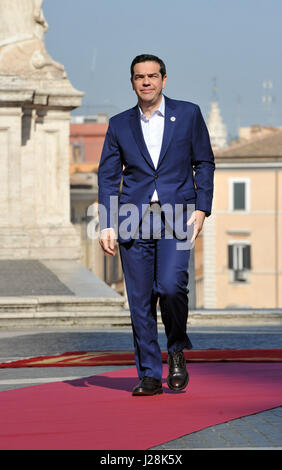 Celebrations of the 60th anniversary of the Treaties of Rome  Featuring: Alexis Tsipras Where: Rome, Italy When: 25 Mar 2017 Credit: IPA/WENN.com  **Only available for publication in UK, USA, Germany, Austria, Switzerland** Stock Photo