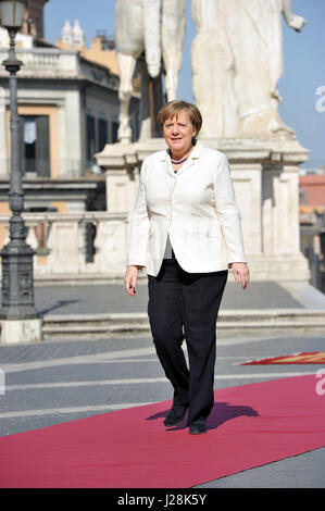 Celebrations of the 60th anniversary of the Treaties of Rome  Featuring: Angela Merkel Where: Rome, Italy When: 25 Mar 2017 Credit: IPA/WENN.com  **Only available for publication in UK, USA, Germany, Austria, Switzerland** Stock Photo