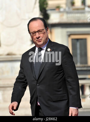 Celebrations of the 60th anniversary of the Treaties of Rome  Featuring: Francois Hollande Where: Rome, Italy When: 25 Mar 2017 Credit: IPA/WENN.com  **Only available for publication in UK, USA, Germany, Austria, Switzerland** Stock Photo