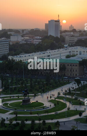 Uzbekistan, Tashkent, view from hotel Uzbekistan on Tashkent Stock Photo